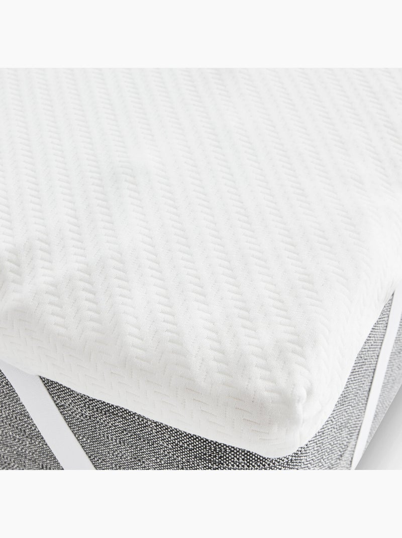 Surmatelas à Mémoire de Forme Multizone 7 cm Respirant Blanc - Kiabi