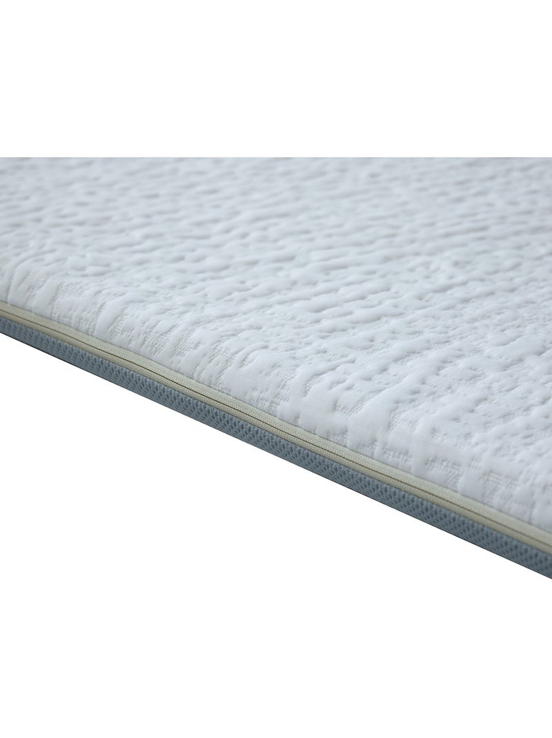 Surmatelas déhoussable Latex 60 kg 3 zones de confort Blanc - Kiabi