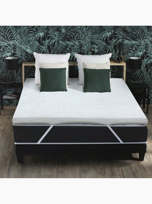 Surmatelas déhoussable Mousse à Mémoire de forme 42 kg - Kiabi Surmatelas déhoussable Mousse à Mémoire de forme 42 kg - Kiabi