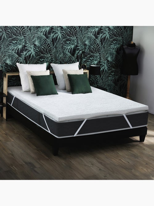 Surmatelas déhoussable mousse à mémoire de forme - Kiabi Surmatelas déhoussable mousse à mémoire de forme - Kiabi