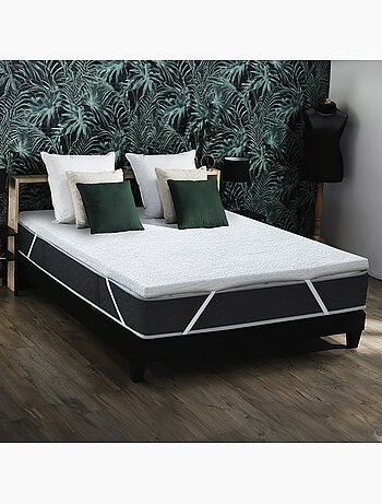 Surmatelas déhoussable Mousse HS 40kg souple et respirante