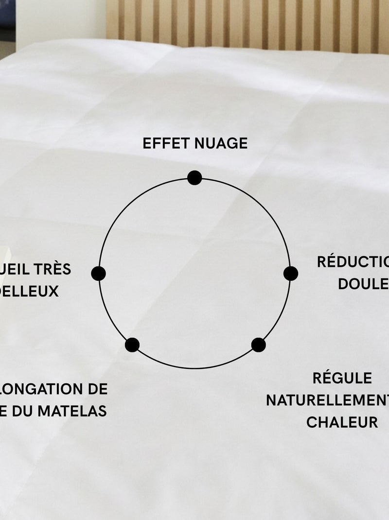 Surmatelas duvet et plumes de canard Rêve Blanc - Kiabi