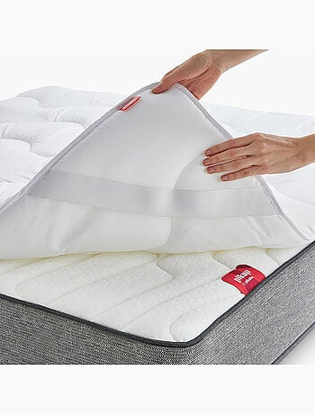 Surmatelas en Microfibre 3cm Housse 100% Coton et Respirante