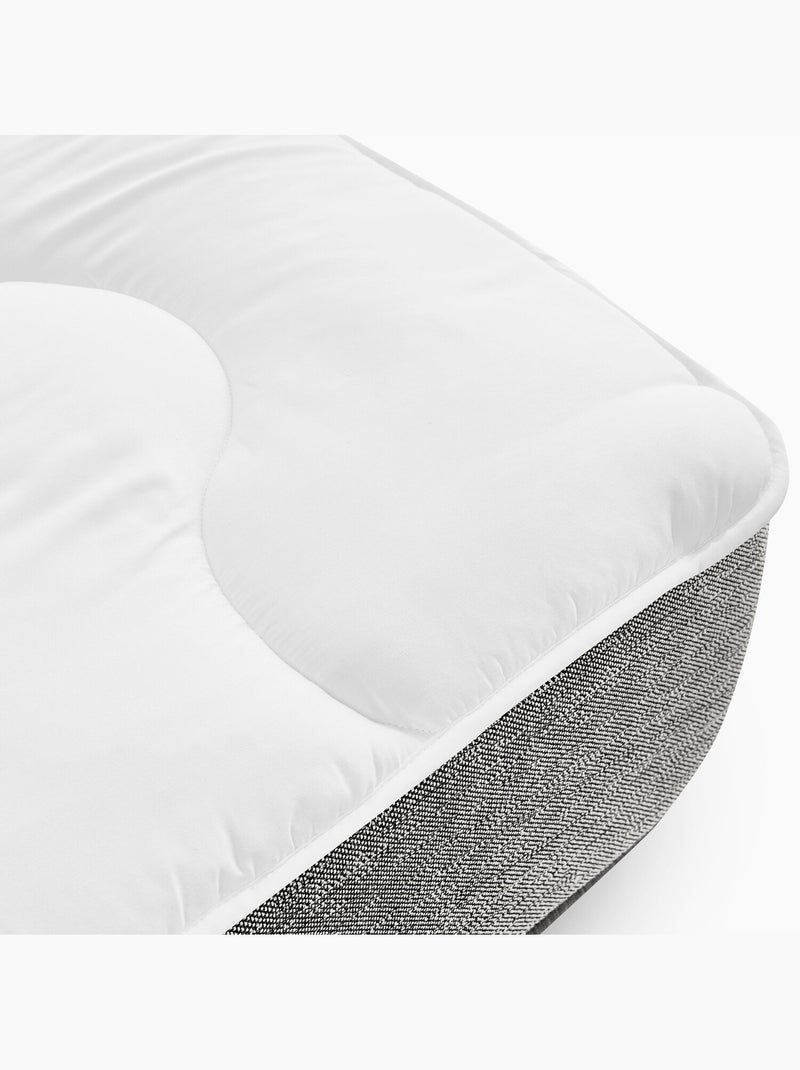 Surmatelas en Microfibre 3cm Housse 100% Coton et Respirante Blanc - Kiabi