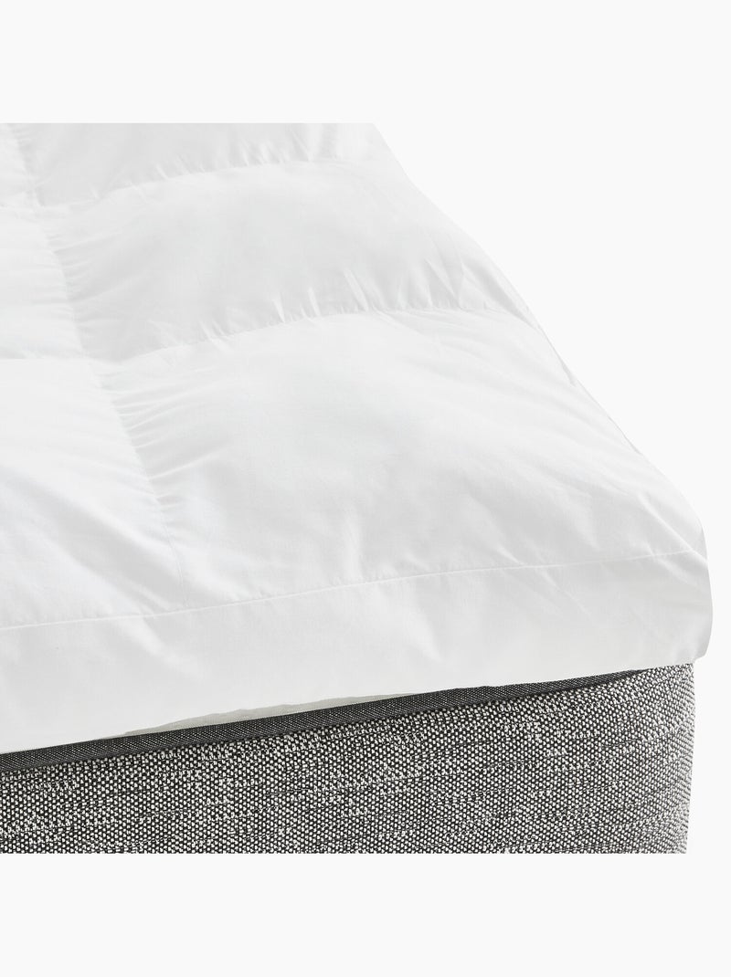 Surmatelas en Microfibre 5cm Anti-allergique et Respirant Blanc - Kiabi
