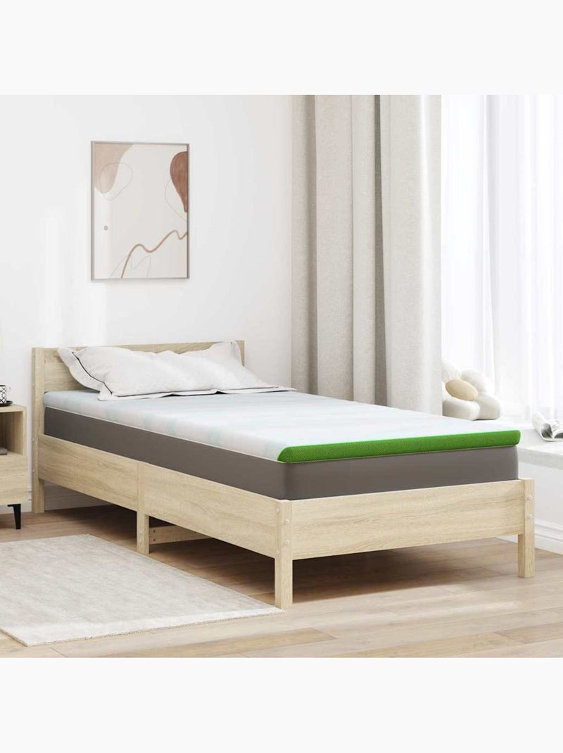 Surmatelas en mousse à mémoire de forme housse jacquard - vidaxl Blanc - Kiabi