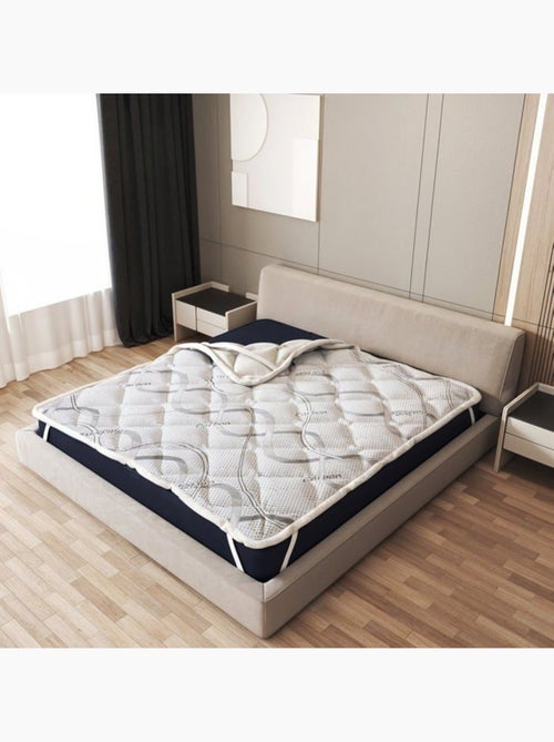 Surmatelas Ergonomique - THE WHITE STONE - Topper Carbon - Mémoire de forme - Kiabi