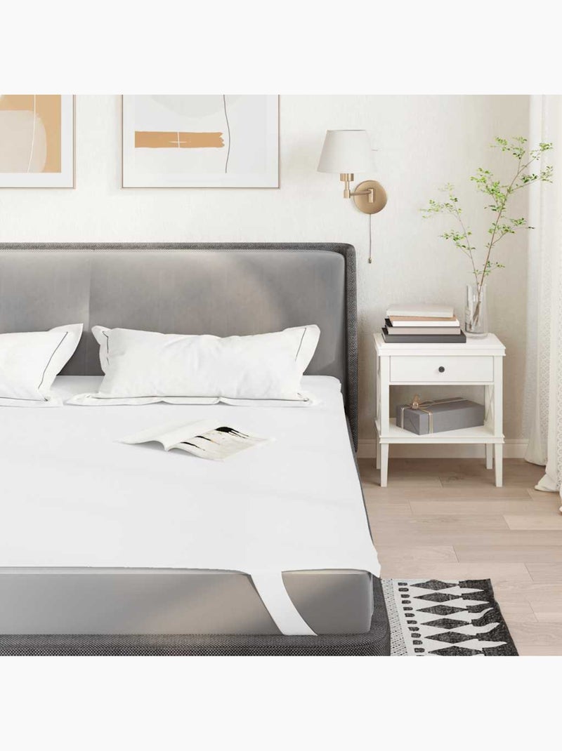 Surmatelas imperméable avec envers tpu - vidaxl Blanc - Kiabi