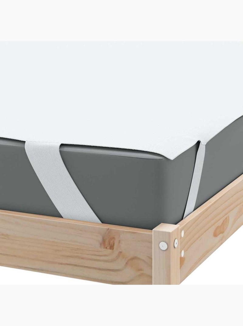 Surmatelas imperméable avec envers tpu - vidaxl Blanc - Kiabi