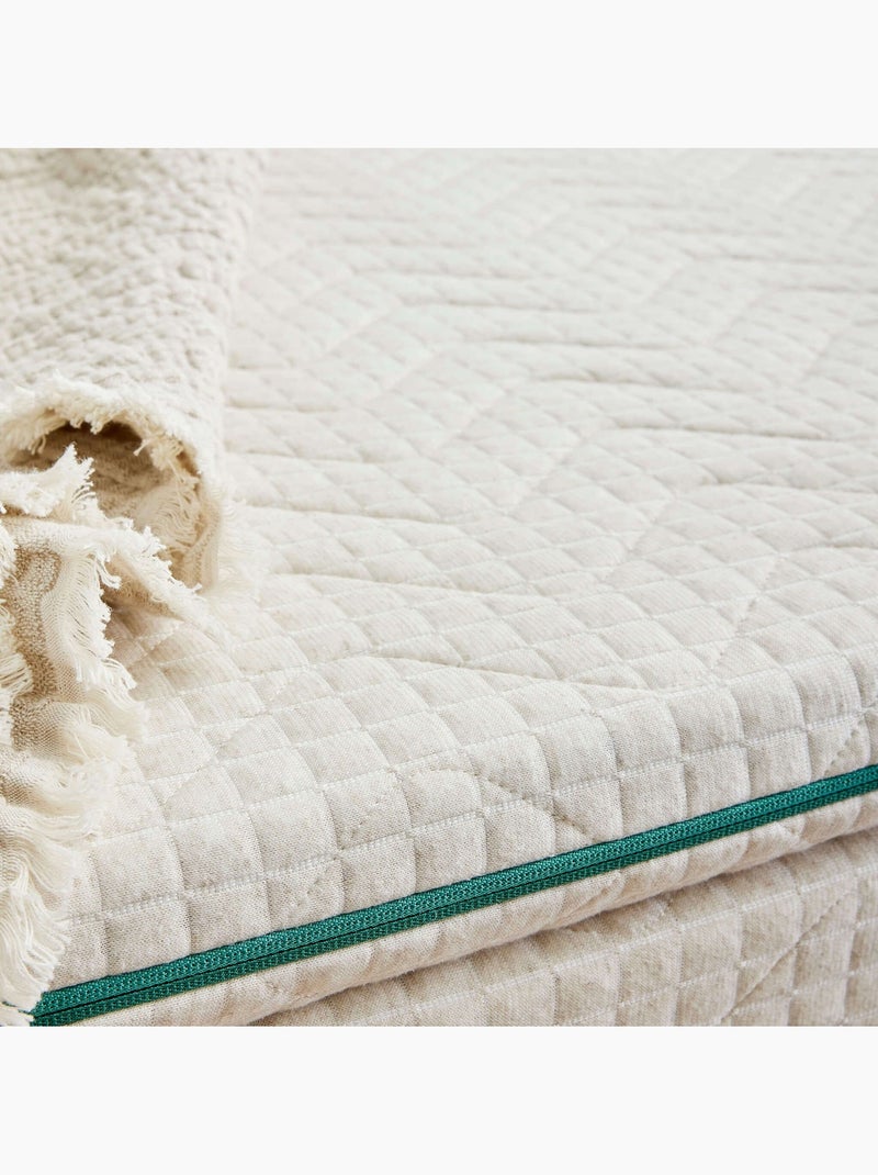 Surmatelas latex naturel Aube Ecru - Kiabi