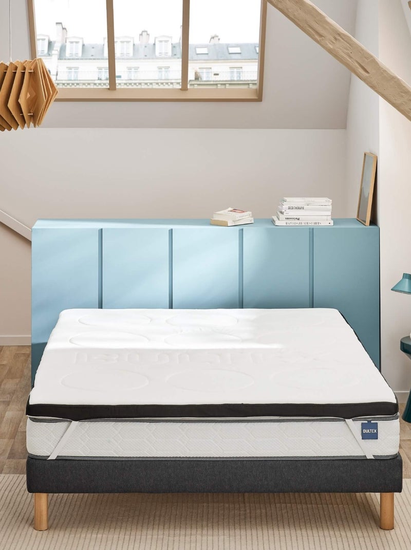 Surmatelas mémoire de forme 7 cm moelleux Memomax Blanc - Kiabi