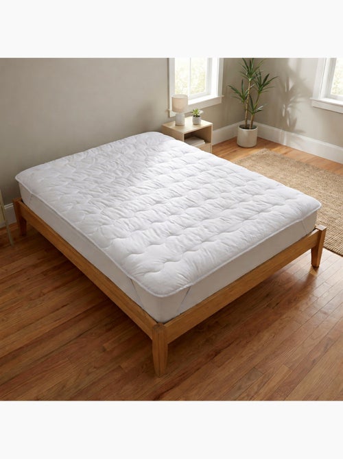 Surmatelas Moelleux - Protege Matelas Impermeable - 4 Coins Elastiques - Traitement Anti-Acarien - Kiabi Surmatelas Moelleux - Protege Matelas Impermeable - 4 Coins Elastiques - Traitement Anti-Acarien - Kiabi