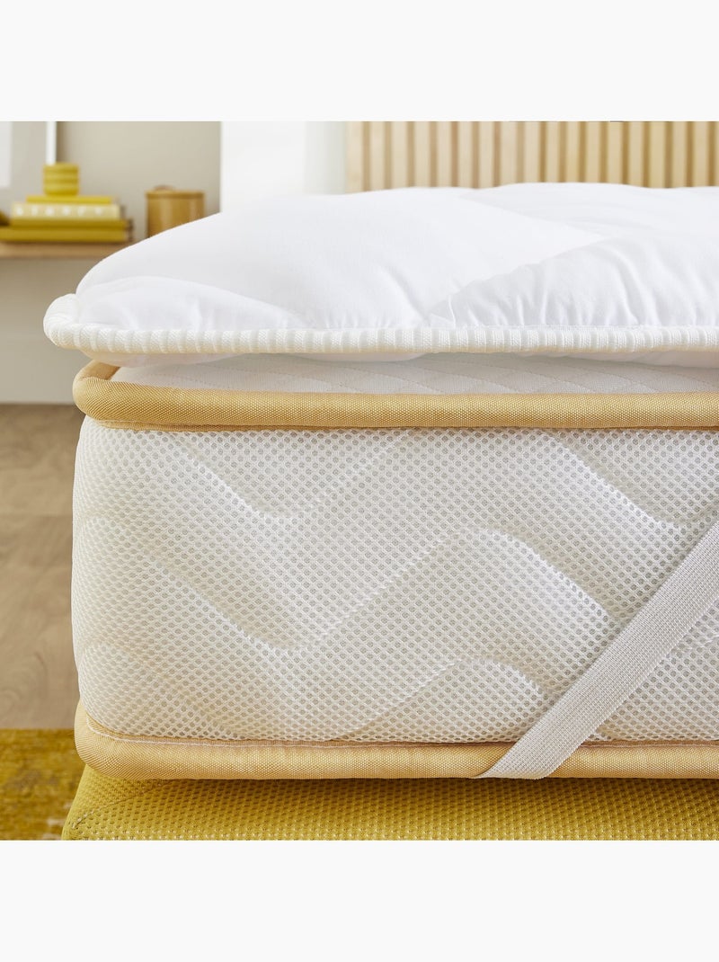 Surmatelas moelleux et respirant Aurore Blanc - Kiabi