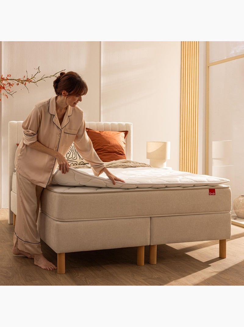 Surmatelas moelleux Harmonie Blanc - Kiabi