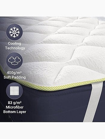 Surmatelas rafraîchissant - the white stone - artic cold - technologie cooler