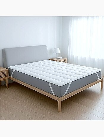 Surmatelas rembourré effet hôtel - the white stone - ouate 500 g/m²