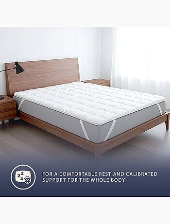 Surmatelas rembourré effet hôtel - the white stone - ouate 500 g/m²