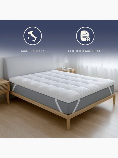 Surmatelas rembourré effet hôtel - THE WHITE STONE - The White Stone 90x190 cm - Kiabi