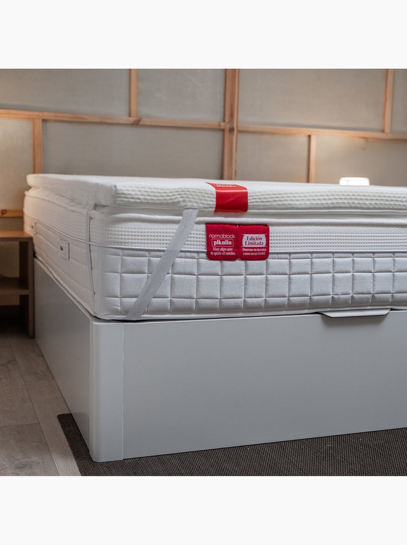 Surmatelas viscoélastique d'hôtel - ignifuge et anti-punaises de lit - confort 5 étoiles Blanc - Kiabi