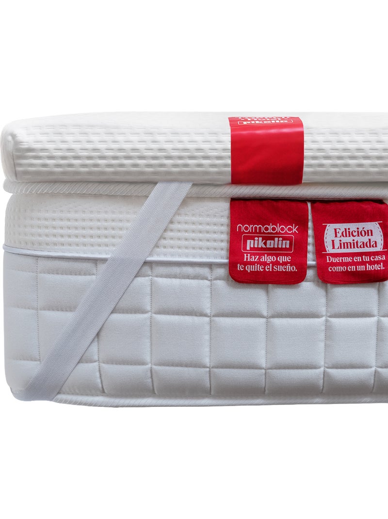 Surmatelas viscoélastique d'hôtel - ignifuge et anti-punaises de lit - confort 5 étoiles Blanc - Kiabi