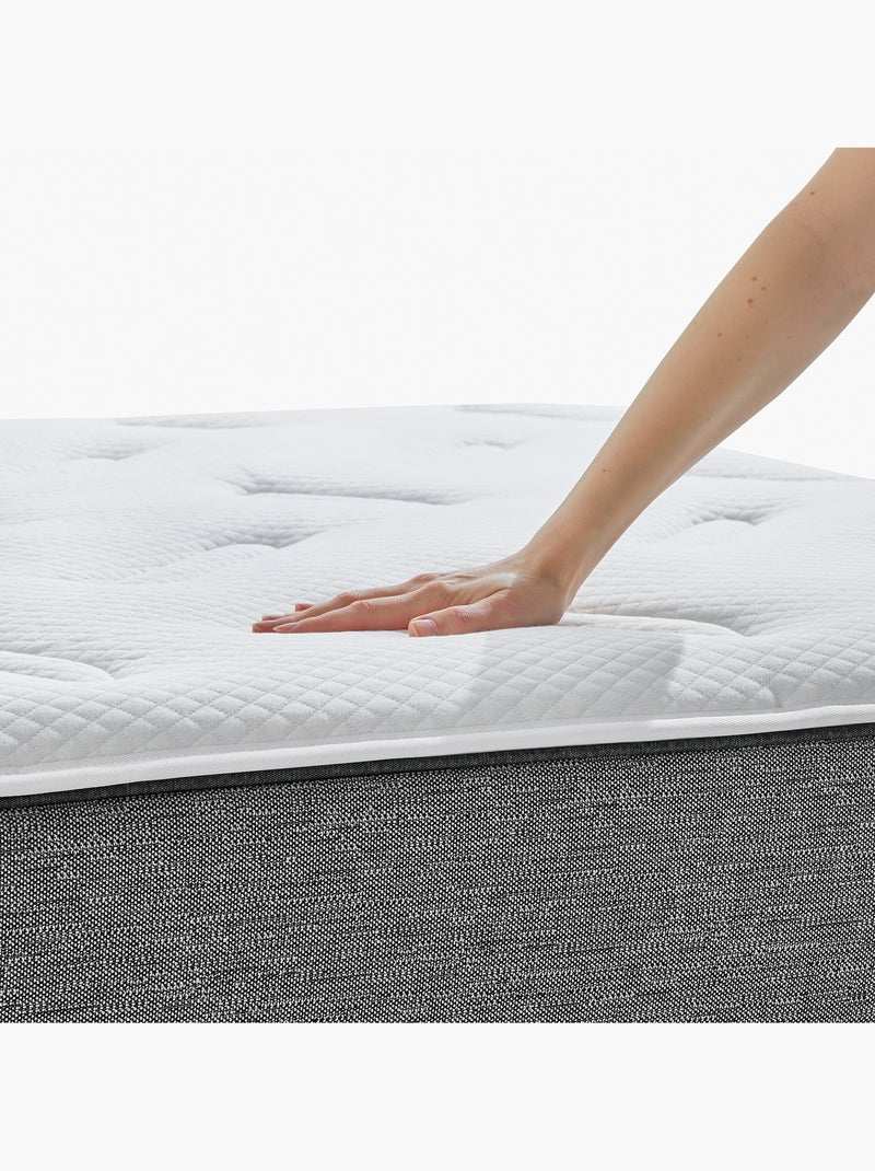 Surmatelas Viscoélastique et Fibre 3cm Confort Ergonomique et Fermeté Moyenne Blanc - Kiabi