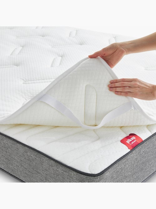 Surmatelas Viscoélastique et Fibre 3cm Confort Ergonomique et Fermeté Moyenne - Kiabi