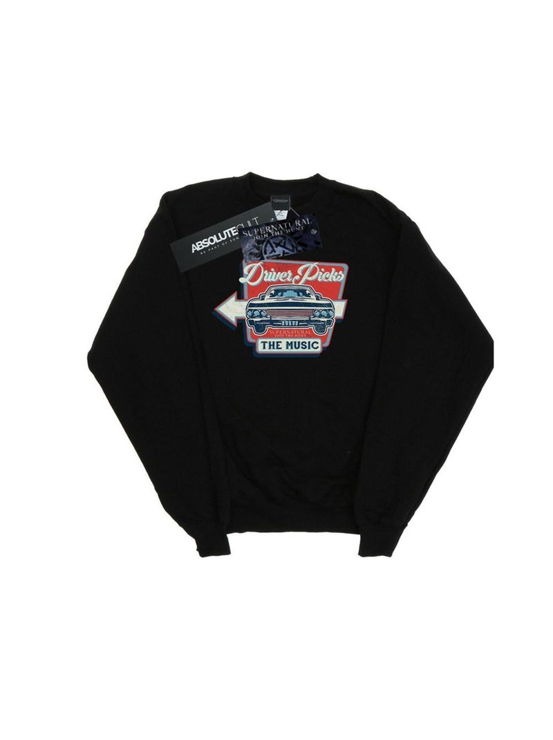 Surnaturel - Sweat DRIVER PICKS THE MUSIC Noir - Kiabi
