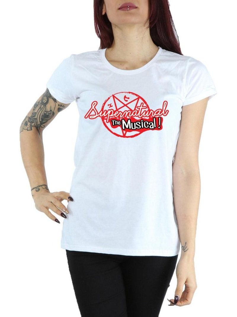 Surnaturel - T-shirt THE MUSICAL Blanc - Kiabi