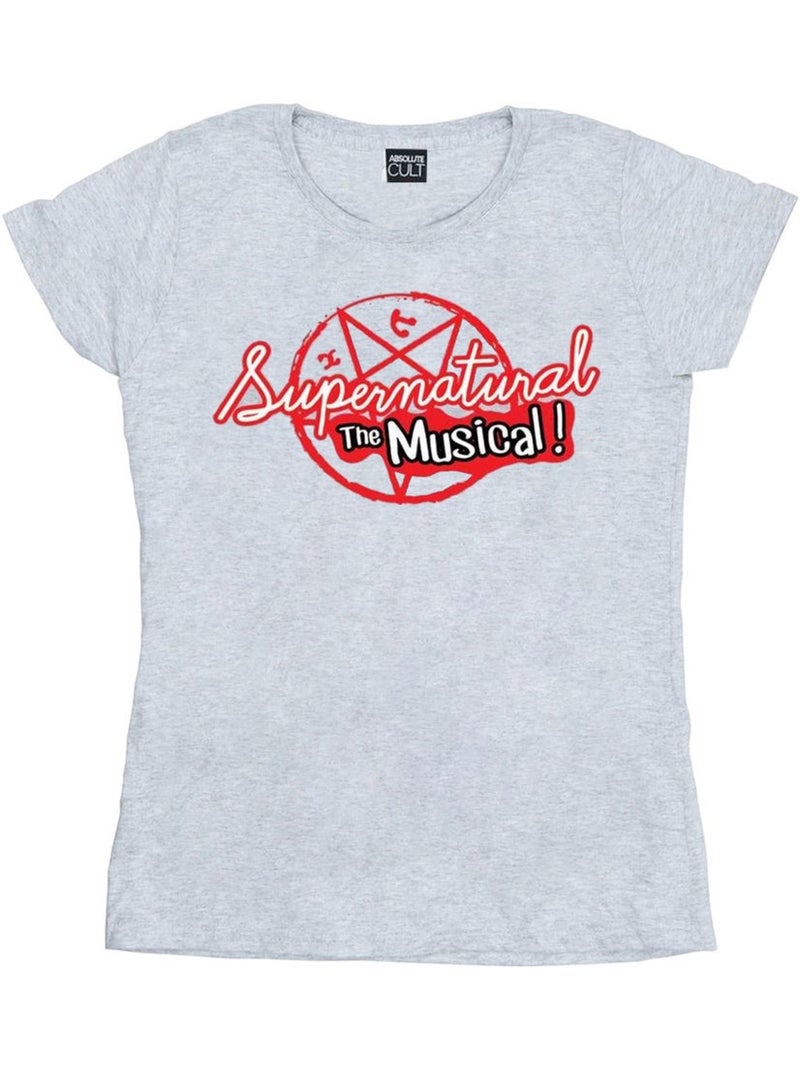 Surnaturel - T-shirt THE MUSICAL Gris chiné - Kiabi