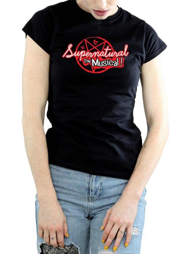 Surnaturel - T-shirt THE MUSICAL Noir - Kiabi