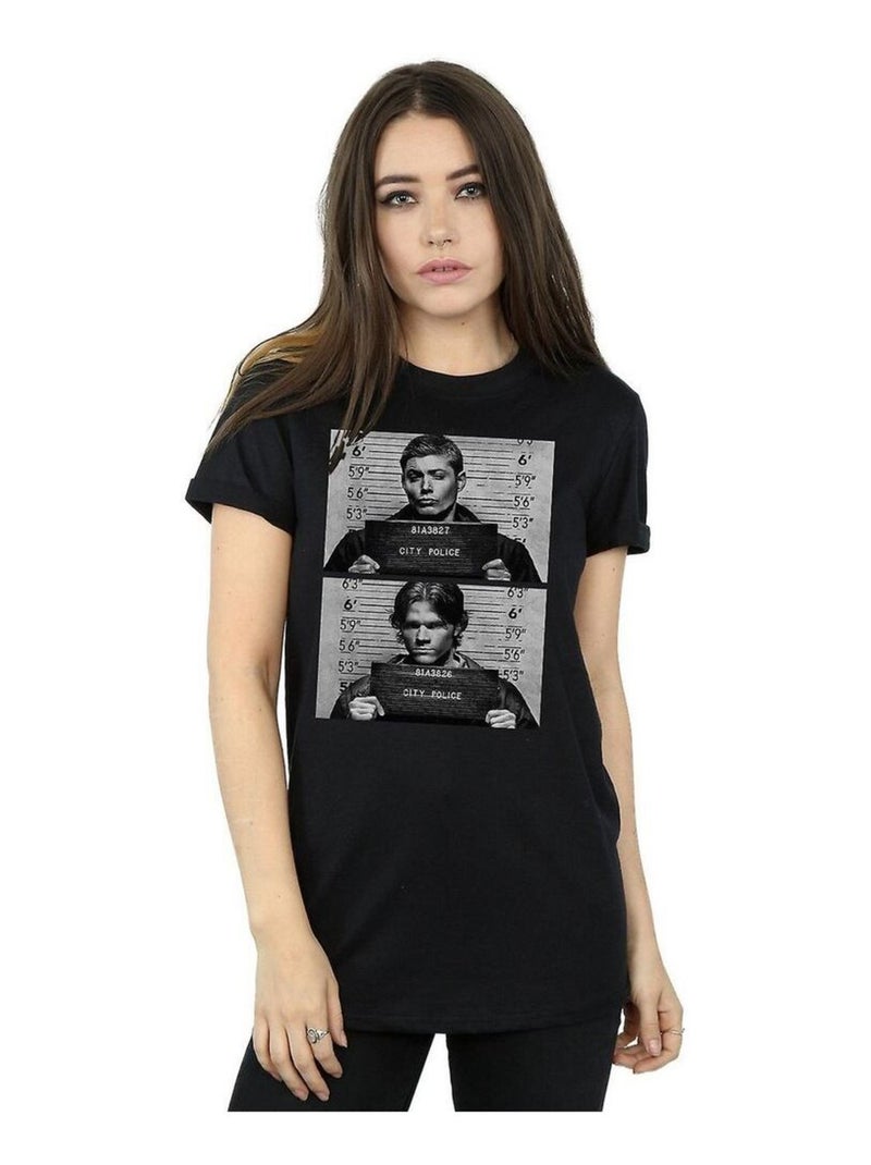 Surnaturel - T-shirt WINCHESTER (Dean Winchester, Sam Winchester) Noir - Kiabi