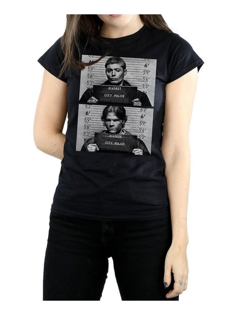 Surnaturel - T-shirt WINCHESTER (Dean Winchester, Sam Winchester) Noir - Kiabi