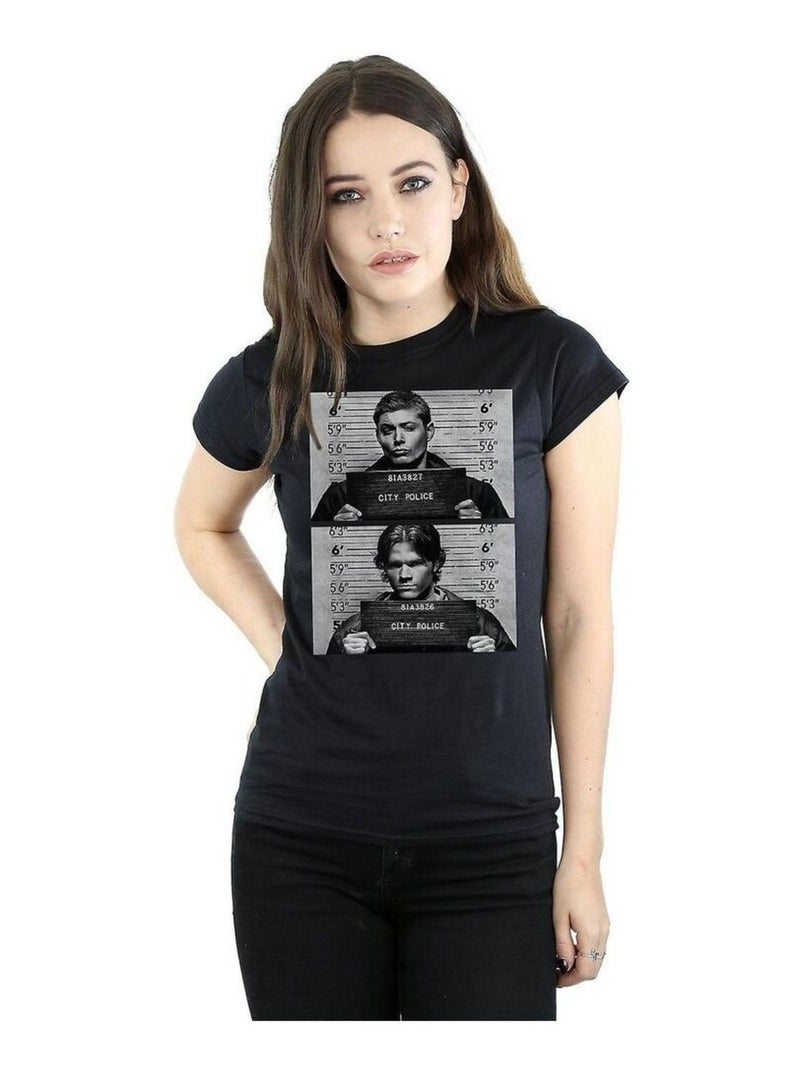Surnaturel - T-shirt WINCHESTER (Dean Winchester, Sam Winchester) Noir - Kiabi