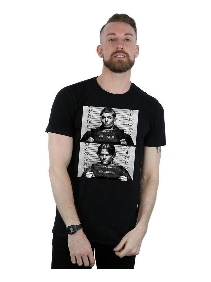 Surnaturel - T-shirt WINCHESTER (Dean Winchester, Sam Winchester) Noir - Kiabi
