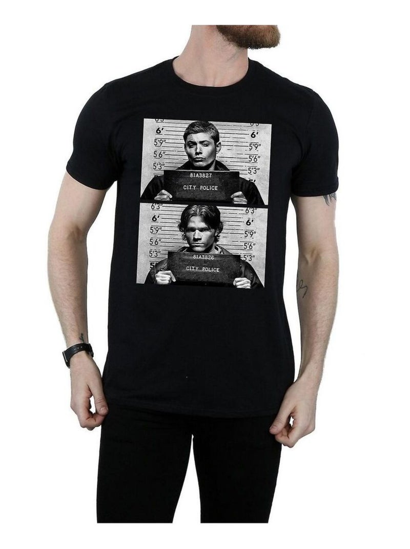 Surnaturel - T-shirt WINCHESTER (Dean Winchester, Sam Winchester) Noir - Kiabi