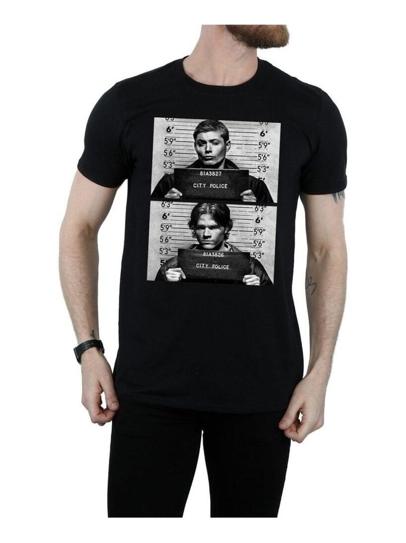 Surnaturel - T-shirt WINCHESTER (Dean Winchester, Sam Winchester) Noir - Kiabi