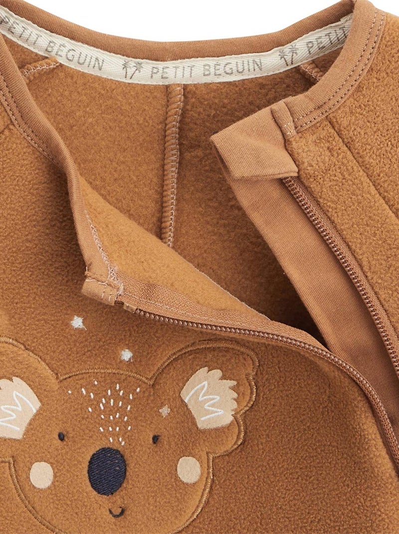 Surpyjama bébé en polaire Constellation Camel - Kiabi
