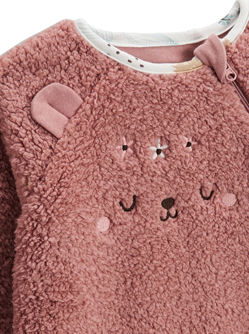 Surpyjama bébé en sherpa Bloom Rose - Kiabi