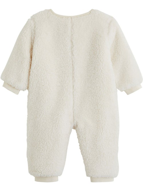 Surpyjama bébé en sherpa caramel - Kiabi Surpyjama bébé en sherpa caramel - Kiabi