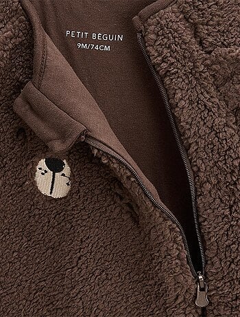 Surpyjama bébé en sherpa Cracotte