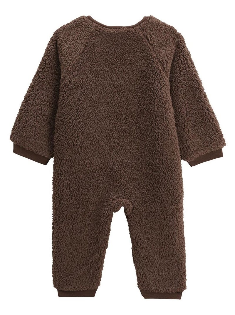 Surpyjama bébé en sherpa Cracotte Marron - Kiabi