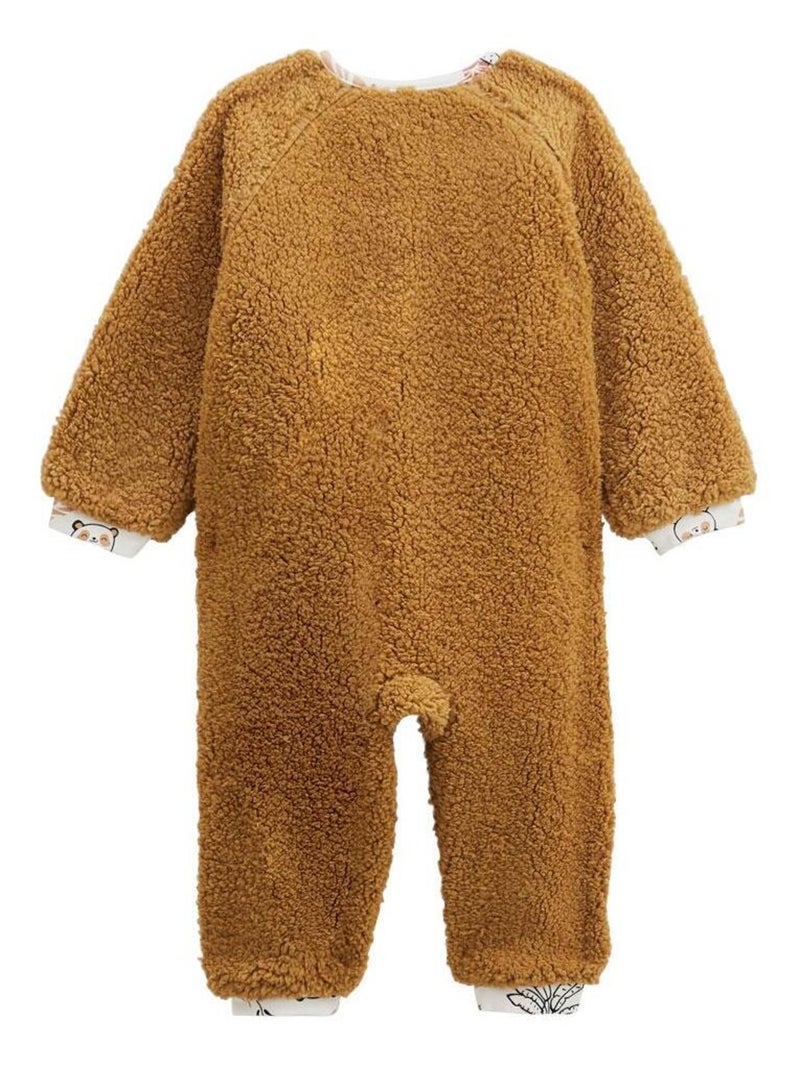 Surpyjama bébé en sherpa Maloueg Camel - Kiabi