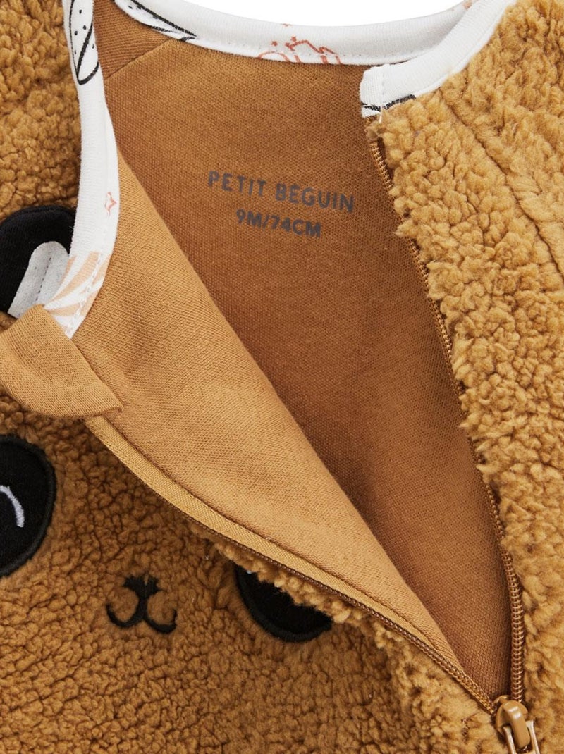 Surpyjama bébé en sherpa Maloueg Camel - Kiabi