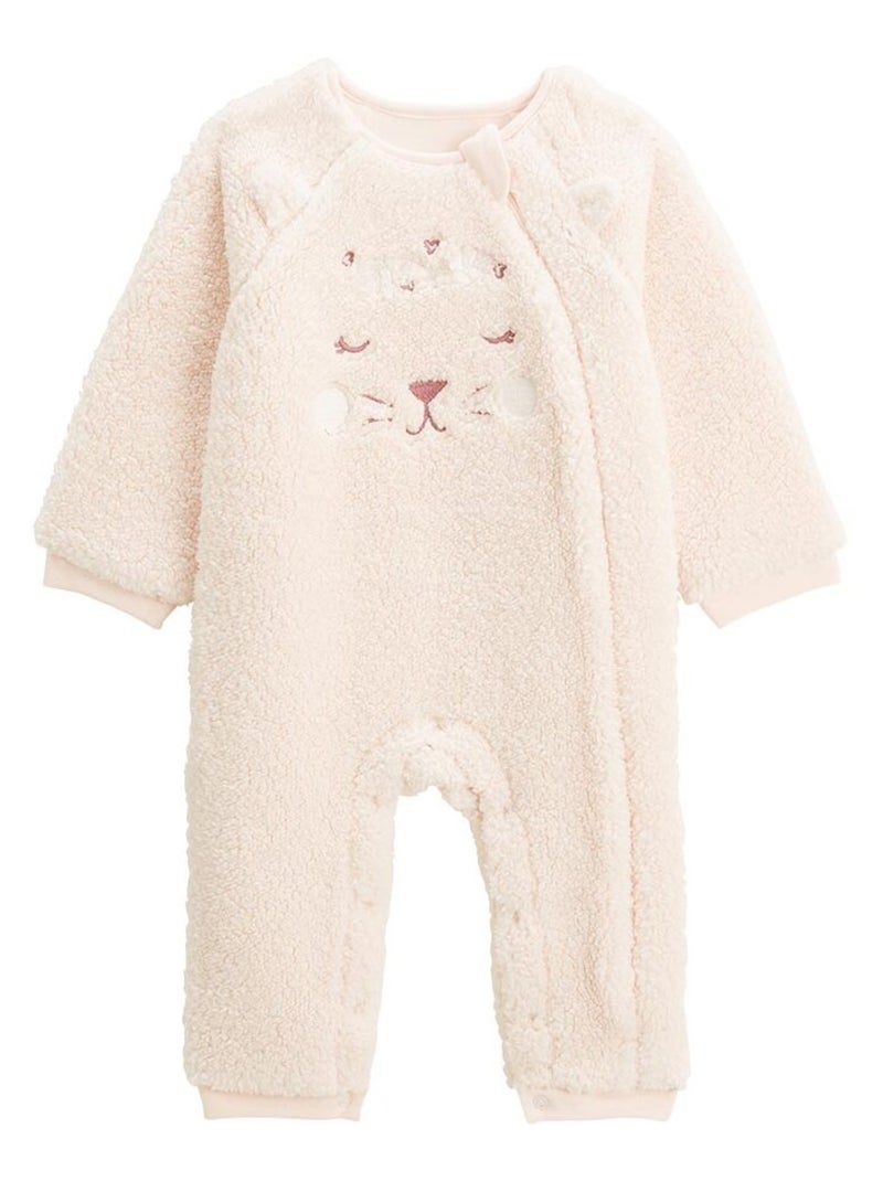 Surpyjama bébé en sherpa Matcha Rose - Kiabi