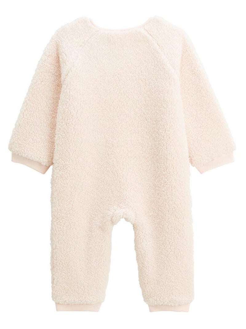 Surpyjama bébé en sherpa Matcha Rose - Kiabi