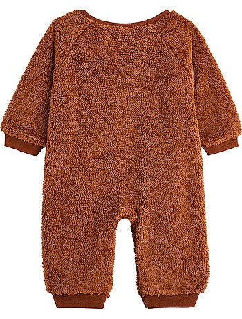 Surpyjama bébé en sherpa moka