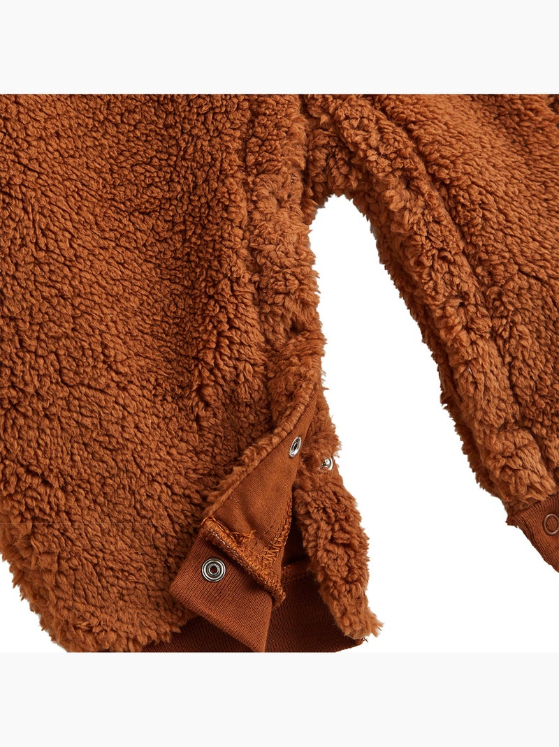 Surpyjama bébé en sherpa moka Marron - Kiabi