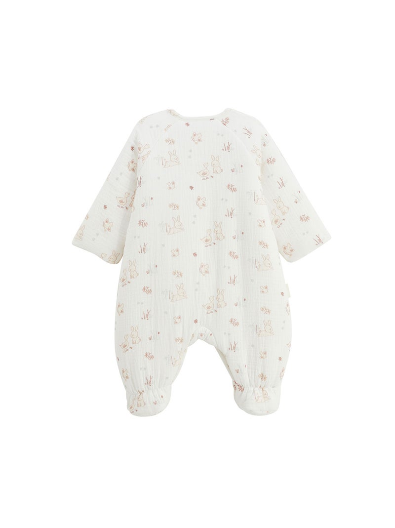 Surpyjama en gaze de coton Douceur Ecru - Kiabi