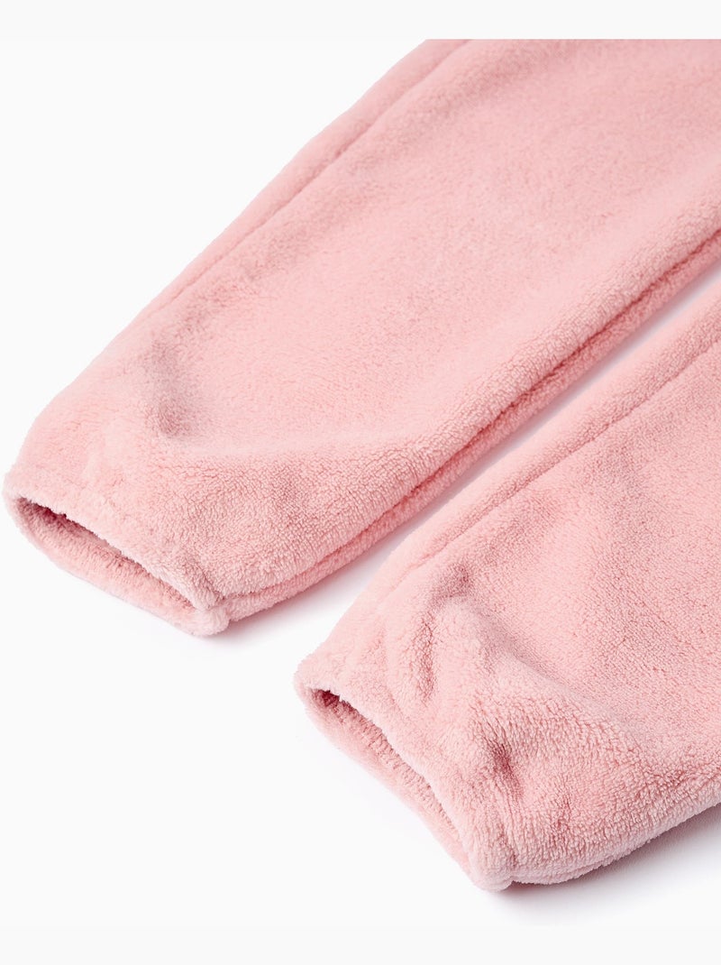Surpyjama en Polaire avec Capuche Rose clair - Kiabi