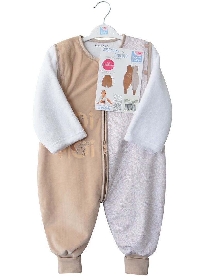 SURPYJAMA ROUGUI VELOURS DOUX MANCHES AMOVIBLES N/A - Kiabi